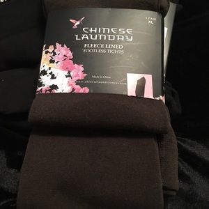 Chinese Laundry Fleece Lined Tights Size XL
